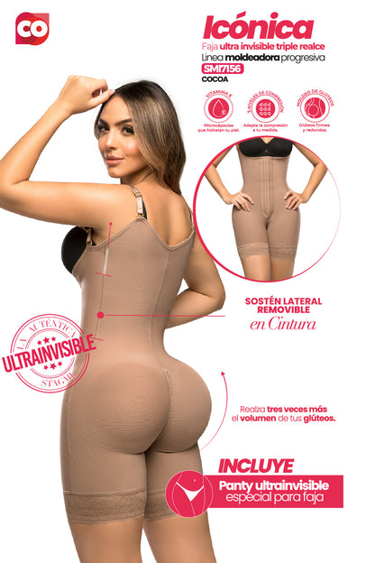 Faja SMI7156 – Faja con triple realce de glúteos – Compresión alta