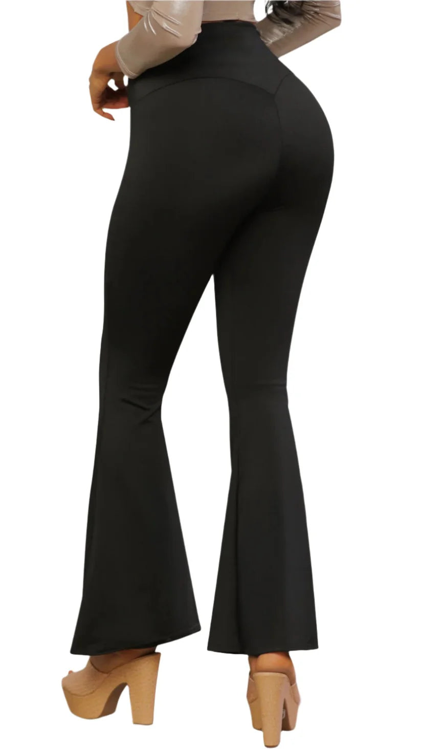 SMI0092 Legging con Bota Campana y Faja Interna Exclusiva de Stagmi