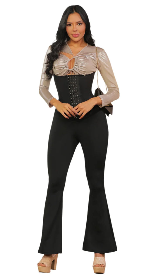 SMI0092 Legging con Bota Campana y Faja Interna Exclusiva de Stagmi