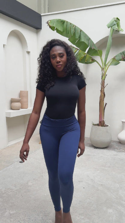 Leggings SMI0079 BLUE Tus favoritos renovados con faja interna y ajuste perfecto