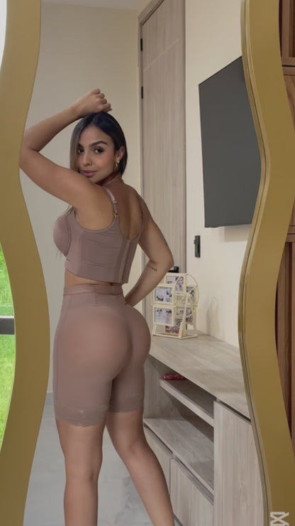 Panty SMI4029   Triple realce con efecto moldeador, y control de abdomen, disponible en Black y Cocoa